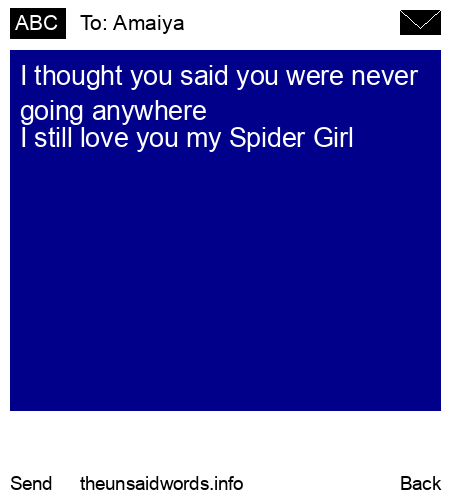 unsent message to Amaiya