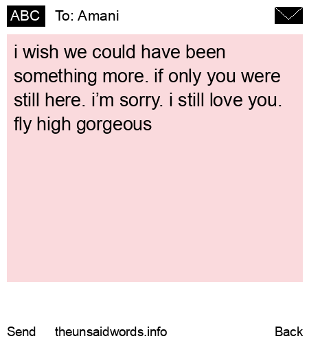 unsent message to Amani