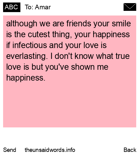 unsent message to Amar