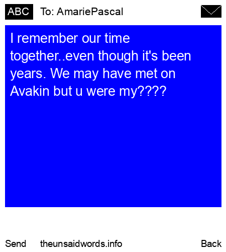 unsent message to AmariePascal