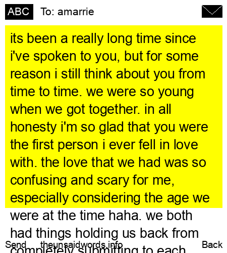 unsent message to amarrie