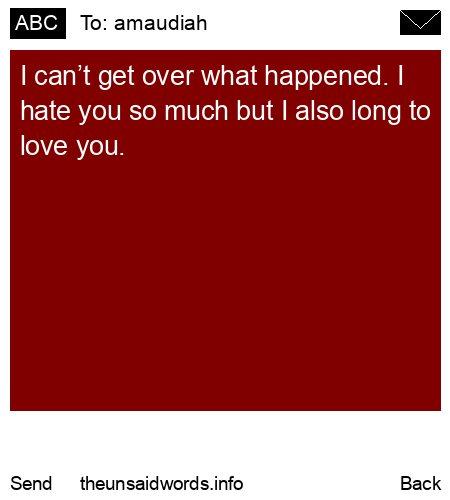 unsent message to amaudiah 