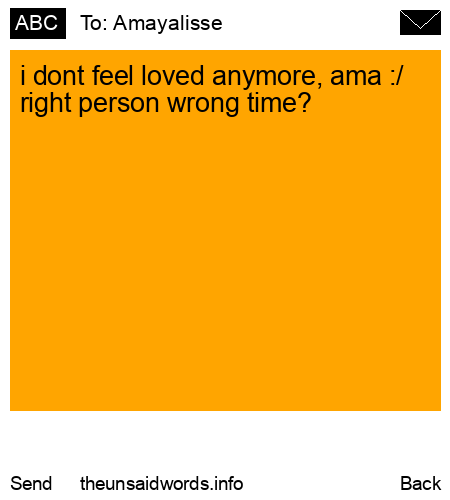 unsent message to Amayalisse