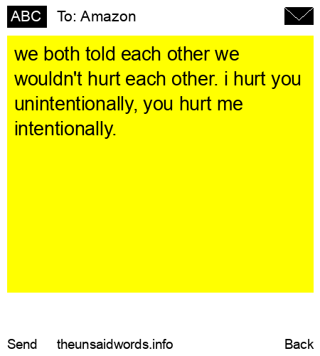unsent message to Amazon