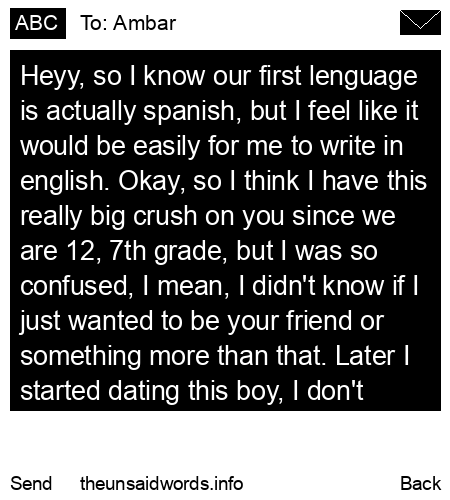 unsent message to Ambar