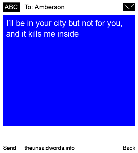 unsent message to Amberson 