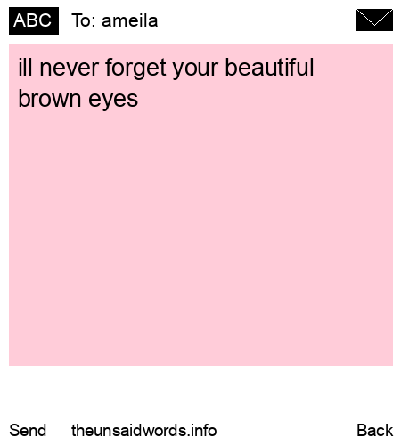 unsent message to ameila