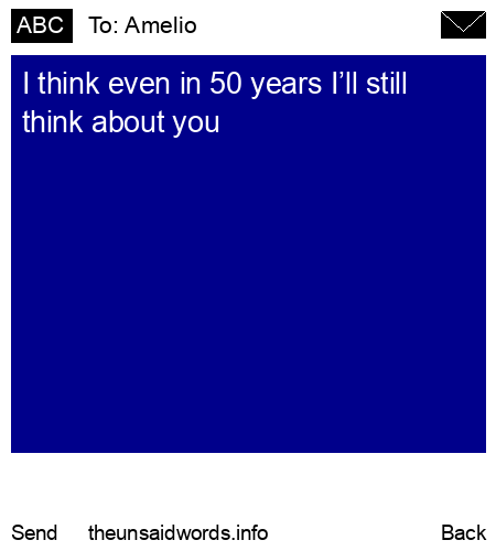 unsent message to Amelio