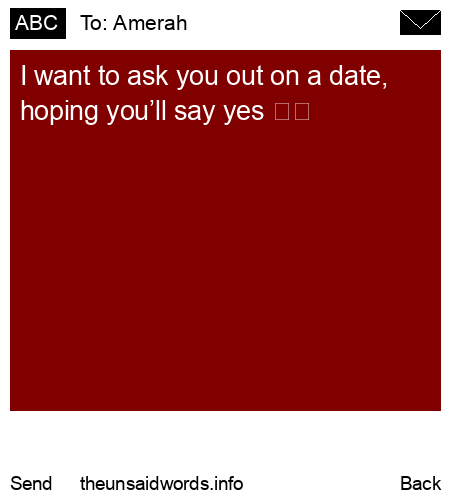 unsent message to Amerah