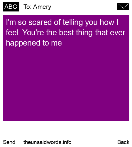 unsent message to Amery