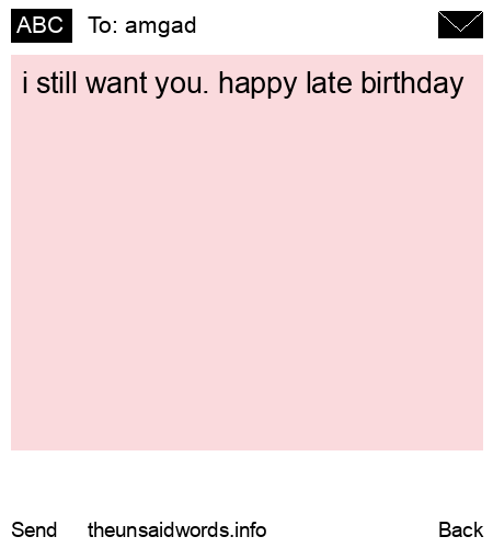 unsent message to amgad