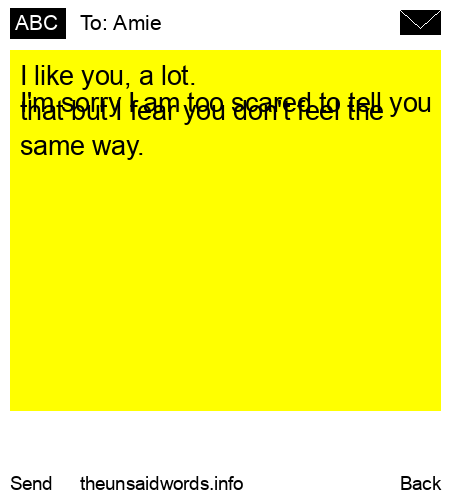 unsent message to Amie