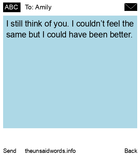 unsent message to Amily