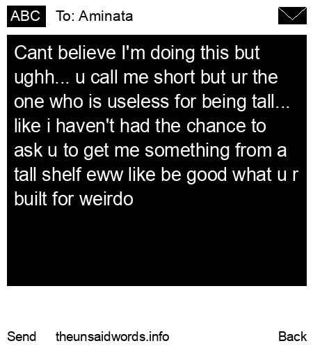 unsent message to Aminata