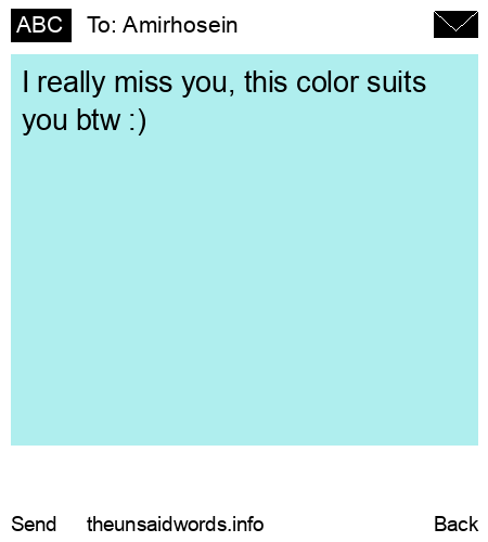 unsent message to Amirhosein