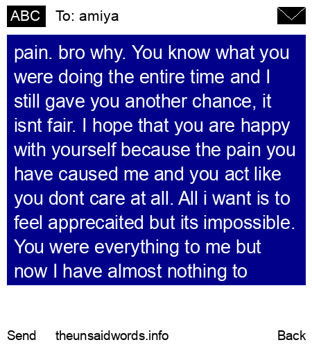 unsent message to amiya