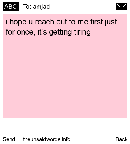 unsent message to amjad