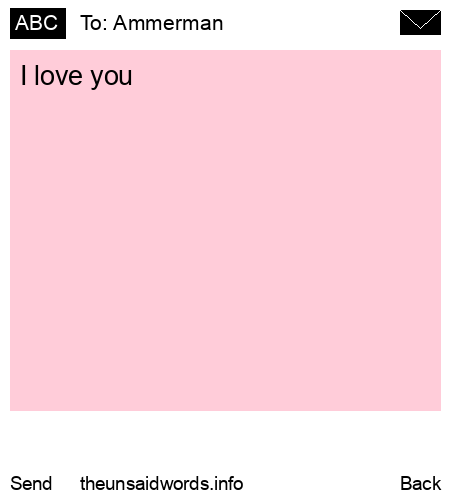 unsent message to Ammerman