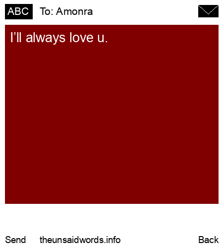 unsent message to Amonra 