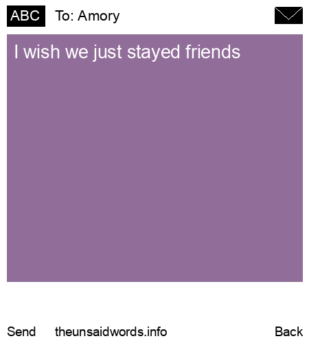 unsent message to Amory