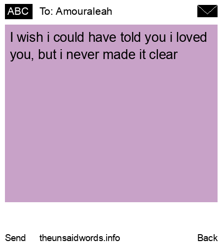 unsent message to Amouraleah