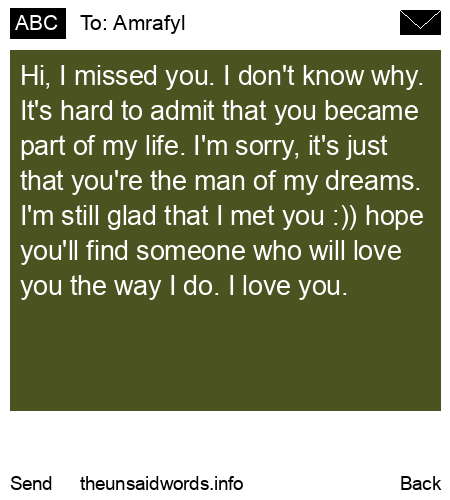 unsent message to Amrafyl