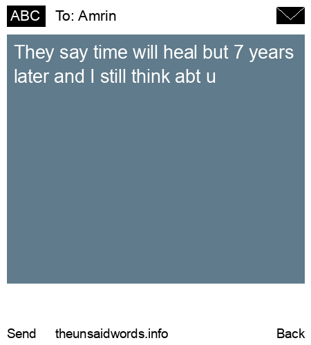 unsent message to Amrin