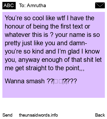 unsent message to Amrutha