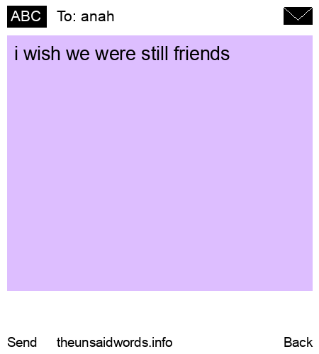 unsent message to anah