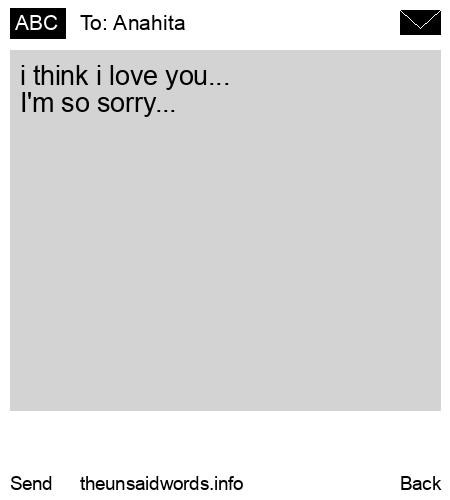 unsent message to Anahita 