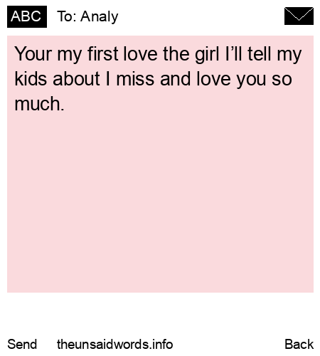 unsent message to Analy