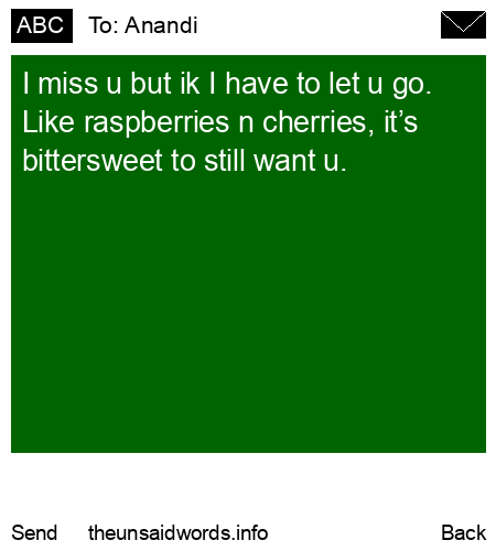 unsent message to Anandi 