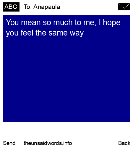 unsent message to Anapaula