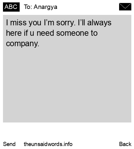 unsent message to Anargya
