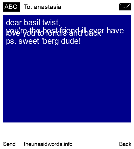 unsent message to anastasia
