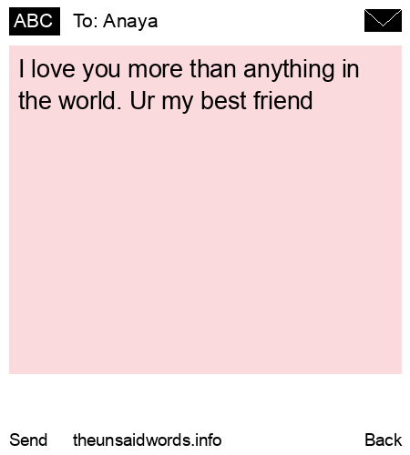 unsent message to Anaya