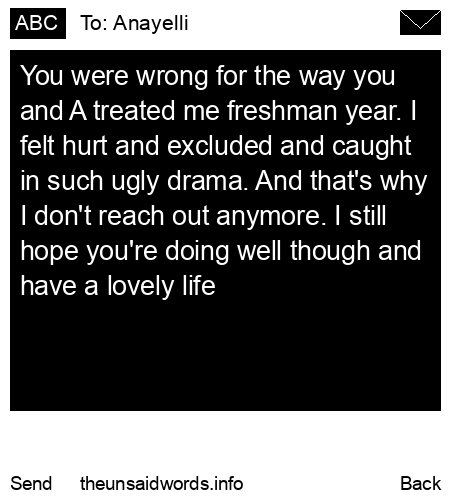 unsent message to Anayelli