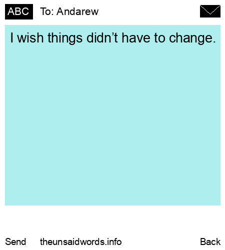 unsent message to Andarew