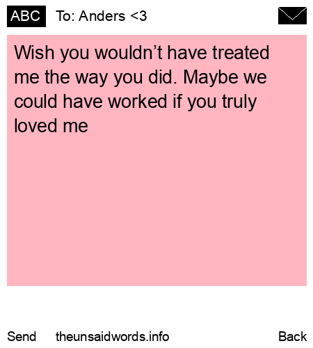 unsent message to Anders <3