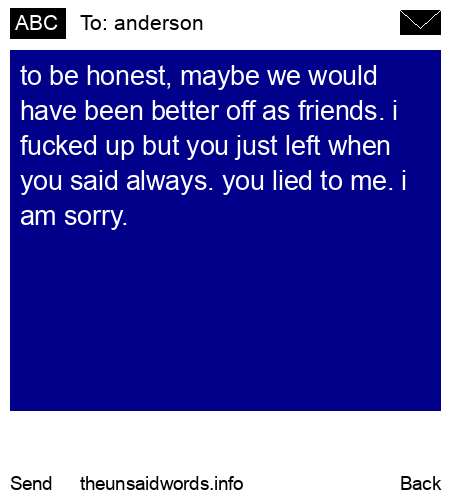 unsent message to anderson