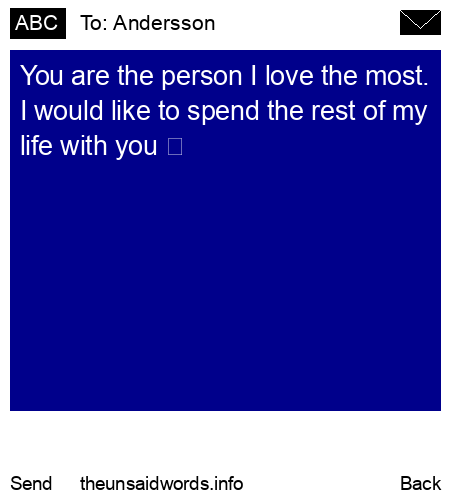 unsent message to Andersson