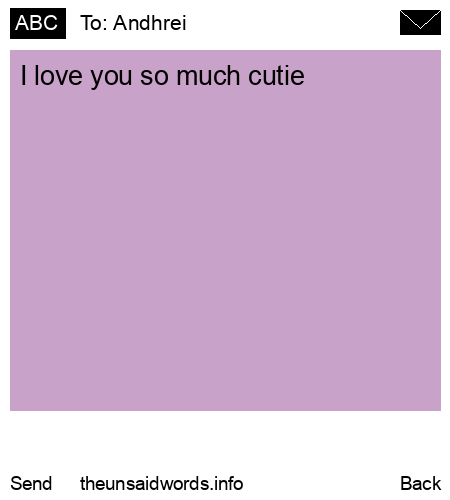 unsent message to Andhrei