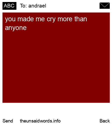 unsent message to andrael