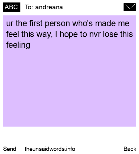 unsent message to andreana