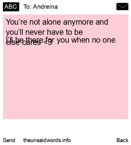 unsent message to Andreina 
