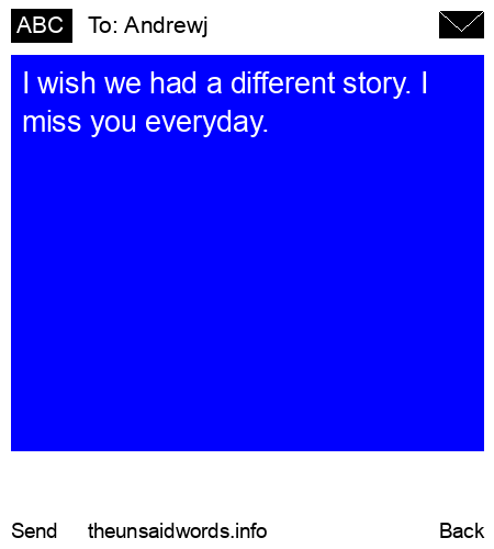 unsent message to Andrewj 