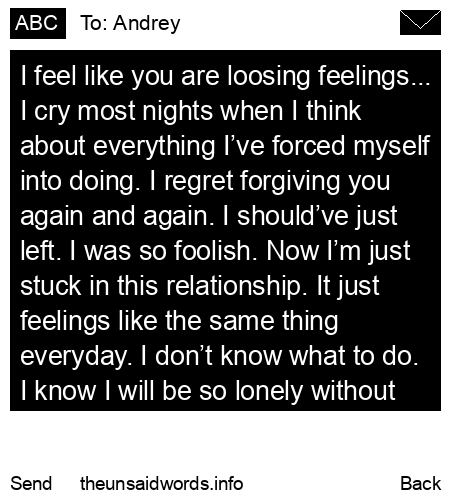 unsent message to Andrey