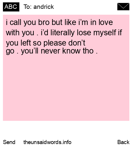 unsent message to andrick