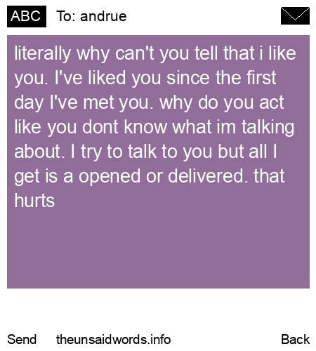 unsent message to andrue