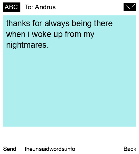 unsent message to Andrus